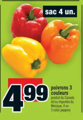 Super C poivrons 3 couleurs, 4un. / 3 color peppers offer