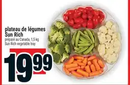 Super C plateau de légumes Sun Rich | Sun Rich vegetable tray offer
