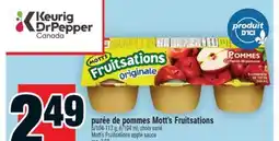Super C purée de pommes Mott's Fruitsations | Mott's Fruitsations apple sauce offer