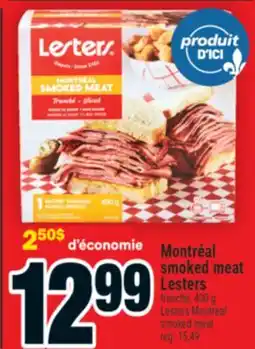 Super C Montréal smoked meat Lesters | Lesters Montréal smoked meat offer
