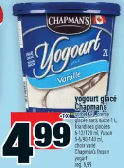 Super C yogourt glacé Chapman's | Chapman's frozen yogurt offer