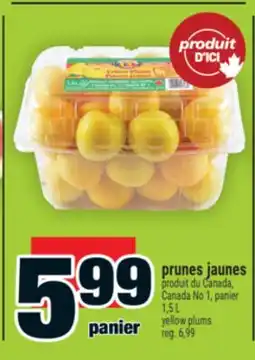 Super C prunes jaunes | yellow plums offer