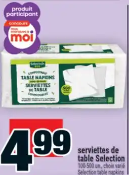 Super C serviettes de table Selection | Selection table napkins offer