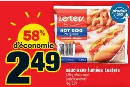 Super C Lesters saucisses fumées, 450 g / wieners Lesters offer