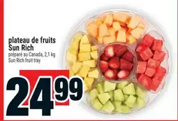 Super C plateau de fruits Sun Rich | Sun Rich fruit tray offer