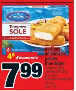 Super C portions de poisson panées Blue Water | Blue Water breaded fish portions offer