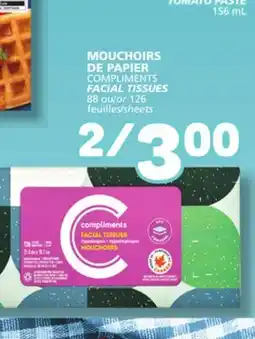 Marché Bonichoix COMPLIMENTS FACIAL TISSUES offer