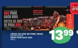 Marché Bonichoix BÂTON ROUGE FRESH PORK BACK RIBS offer