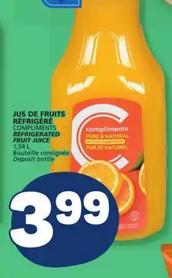 Marché Bonichoix COMPLIMENTS REFRIGERATED FRUIT JUICE offer
