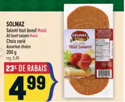 Marché Adonis SOLMAZ SALAMI TOUT BOEUF HALAL| SOLMAZ ALL BEEF SALAMI HALAL offer