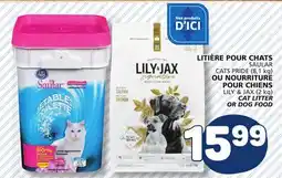 Marché Bonichoix SAULAR CATS PRIDE (8.1 kg) OR LILY & JAX (2 kg) CAT LITTER OR DOG FOOD offer