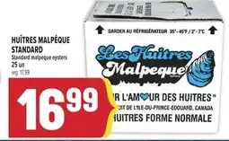 Marché Adonis HUÎTRES MALPÊQUE STANDARD | STANDARD MALPEQUE OYSTERS offer