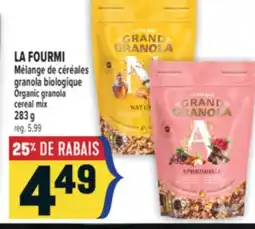 Marché Adonis LA FOURMI MÉLANGE DE CÉRÉALES GRANOLA BIOLOGIQUE | LA FOURMI ORGANIC GRANOLA CEREAL MIX offer