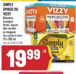 Marché Adonis SIMPLY SPIKED OU VIZZY BOISSONS | SIMPLY SPIKED OR VIZZY DRINKS offer