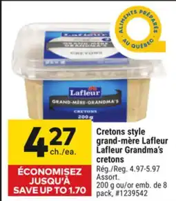 Giant Tiger Lafleur Grandma's cretons offer