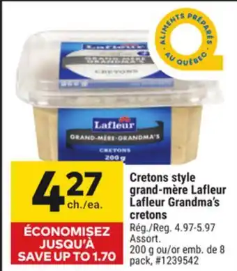 Giant Tiger Lafleur Grandma's cretons offer