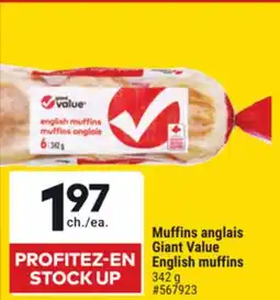 Giant Tiger Giant Value English muffins offer