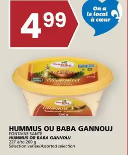 Rachelle-Bery Grocery FONTAINE SANTÉ HUMMUS OR BABA GANNOUJ offer