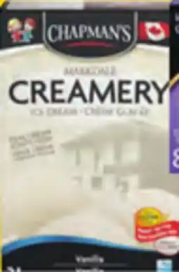 Giant Tiger Chapman's Creamery ice cream or Collection frozen desserts offer