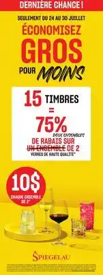 Provigo VERRES DE HAUTE QUALITÉ offer