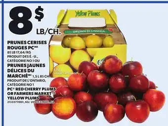 Provigo PC RED CHERRY PLUMS OR FARMERS MARKET YELLOW PLUMS, 1,5 L offer