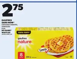 Provigo NO NAME WAFFLES, 8 UN offer