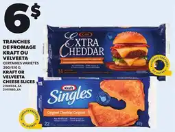 Provigo KRAFT OR VELVEETA CHEESE SLICES, 390/410 G offer