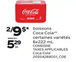 Provigo COCA-COLA , 6x222 mL offer