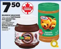 Provigo KRAFT PEANUT BUTTER, 750 G-1 KG OR HAZELNUT SPREAD, 725 G KRAFT offer