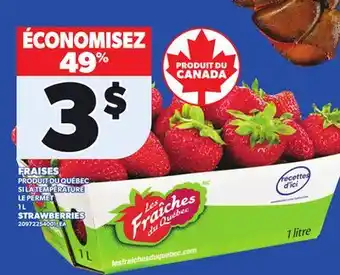 Provigo STRAWBERRIES, 1 L offer