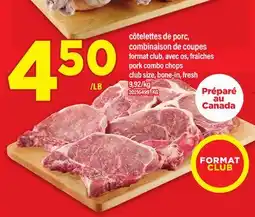 Maxi CÔTELETTES DE PORC, COMBINAISON DE COUPES offer