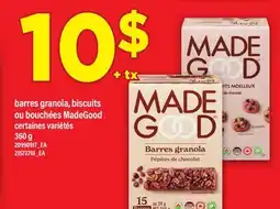 Maxi BARRES GRANOLA, BISCUITS OU BOUCHÉES MADEGOOD, 360 g offer