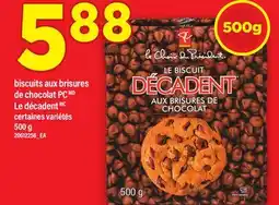 Maxi BISCUITS AUX BRISURES DE CHOCOLAT PC LE DÉCADENT, 500g offer