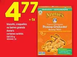 Maxi BISCUITS, CRAQUELINS OU BARRES GRANOLA ANNIE'S, 130/213 g offer