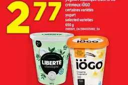 Maxi YOGOURT CLASSIQUE LIBERTÉ OU CRÉMEUX IÖGO | YOGURT, 650 G offer