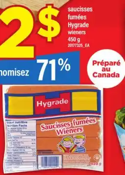Maxi SAUCISSES FUMÉES HYGRADE | WIENERS, 450 g offer