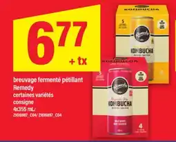 Maxi BREUVAGE FERMENTÉ PÉTILLANT REMEDY, 4x355 mL offer