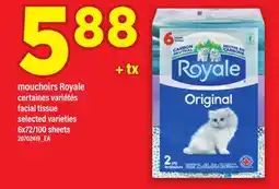 Maxi MOUCHOIRS ROYALE | FACIAL TISSUE, 6X72/100 SHEETS offer