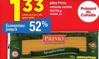 Maxi PÂTES PRIMO, 700/750 G offer
