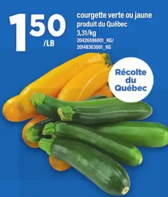 Maxi COURGETTE VERTE OU JAUNE offer