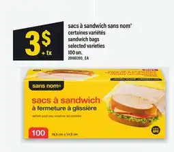 Maxi SACS À SANDWICH SANS NOM , 100 un offer