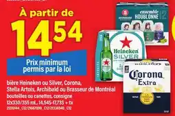 Maxi BIÈRE HEINEKEN OU SILVER, CORONA, STELLA ARTOIS, ARCHIBALD OU BRASSEUR DE MONTRÉAL, 12x330/355 mL offer