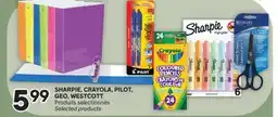 Brunet SHARPIE, CRAYOLA, PILOT, GEO, WESTCOTT Produits sélectionnés offer