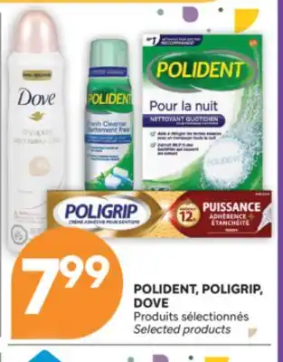 Brunet POLIDENT, POLIGRIP, DOVE Produits sélectionnés offer