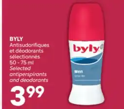 Brunet BYLY Antisudorifiques et déodorants sélectionnés offer