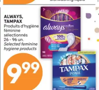 Brunet ALWAYS,TAMPAX Produits d' hygiène féminine sélectionnés offer