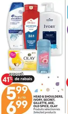 Brunet HEAD & SHOULDERS, IVORY, SECRET, GILLETTE, AXE, OLD SPICE, OLAY Produits sélectionnés offer