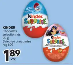 Brunet KINDER Chocolats sélectionnés offer