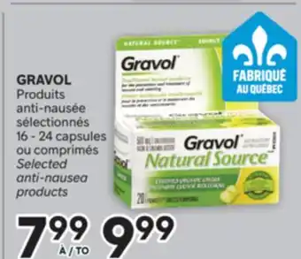 Brunet GRAVOL Produits anti-nausée sélectionnés 16-24capsules ou comprimés offer