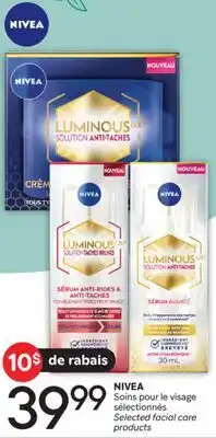 Brunet NIVEA Soins pour le visage sélectionnés offer